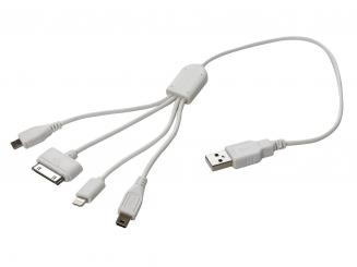 Eufab Universal USB Ladekabel mit 4 Adaptern 
