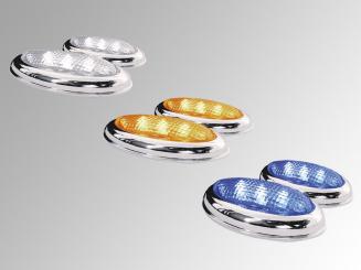Led-Car-Styling-Lampe, Weiss Oval, 12V, Fahrrad 