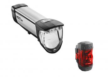 B&M Licht  vo.+ hi. IXON Core + IXXI 50 Lux silber 