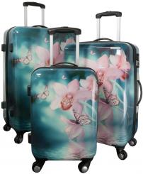 Die Koffermarke Polycarbonat-Kofferset 3-teilig Orchidee 