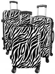 Die Koffermarke Polycarbonat-Kofferset 3-teilig Zebra weiß 