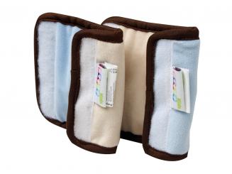 Happy Kids Gurtpolster zweifarbig hellblau-beige 
