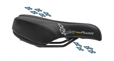 Velo Sattel Plush "Deep Channel" Schwarz 