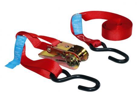 LAS Spanngurt rot mit Ratsche 