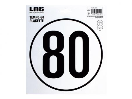 LAS Tempo-Plakette 80 km/h 