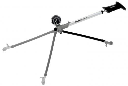 GIYO Federbeinpumpe mit Manometer bis 21 bar 
