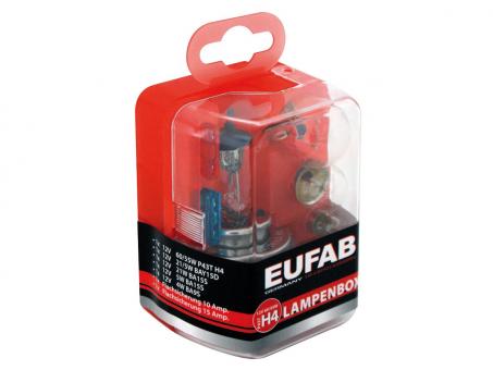 Eufab Lampenbox H4, 5 Autolampen 