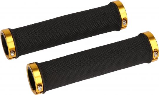 Ergotec griffe mtb rsk-09-2 locking schwarz/gold 