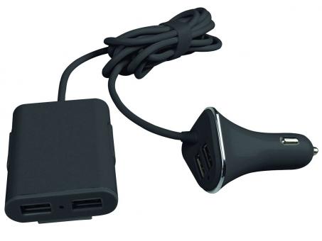 EUFAB USB Ladeadapter 12/24V für Vorder- und Rücksitze 