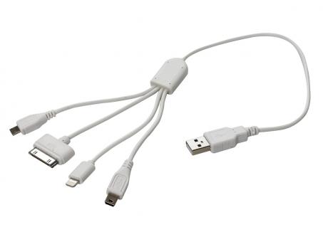 Eufab Universal USB Ladekabel mit 4 Adaptern 
