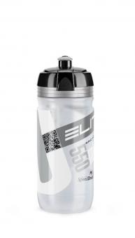 Elite flasche corsa clear 550ml mit silbernem logo 