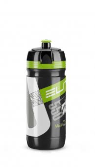 Elite flasche corsa black 550ml mit grünem logo 