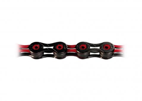 KMC Kette X-11 SL DLC Super Light schwarz-rot 