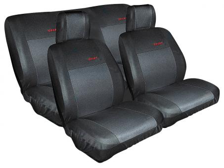 Eufab Schonbezug-Set Sport, 8-teilig in schwarz 