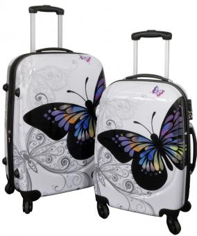 Die Koffermarke Polycarbonat-Kofferset 2-teilig Butterfly 