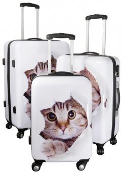 Die Koffermarke Polycarbonat-Kofferset 3-teilig Katze 