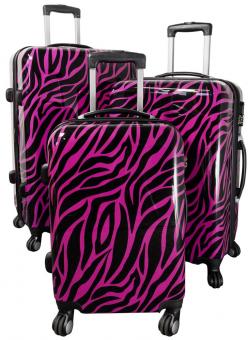 Die Koffermarke Polycarbonat-Kofferset 3-teilig Zebra pink 