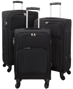 Die Koffermarke Nylon-Kofferset 3-teilig Malaga schwarz 