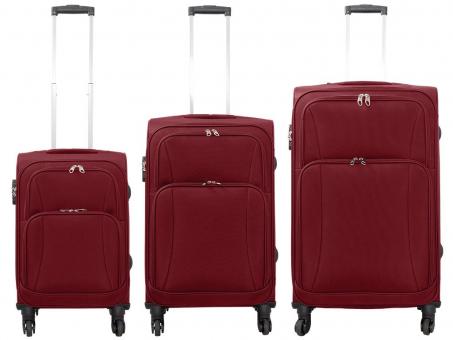 Die Koffermarke Nylon-Kofferset 3-teilig Malaga rot 