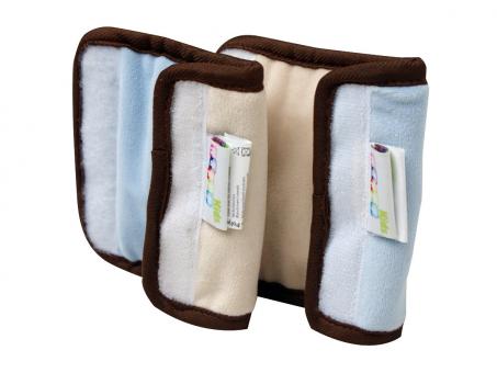 Happy Kids Gurtpolster zweifarbig hellblau-beige 