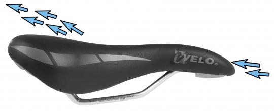 Velo Sattel Bio:Logic Schwarz Fahrradsattel 