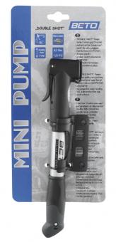 Beto Minipumpe Double Shot Fahrradpumpe 