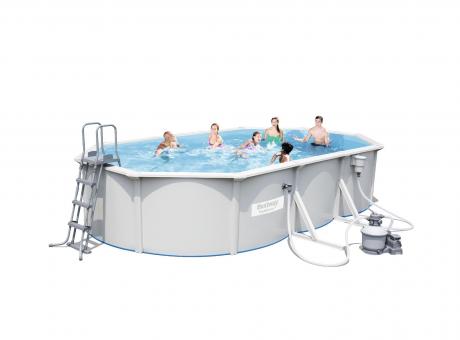 Bestway Hydrium Stahlwand Pool Set, oval, 610x360x120 cm 