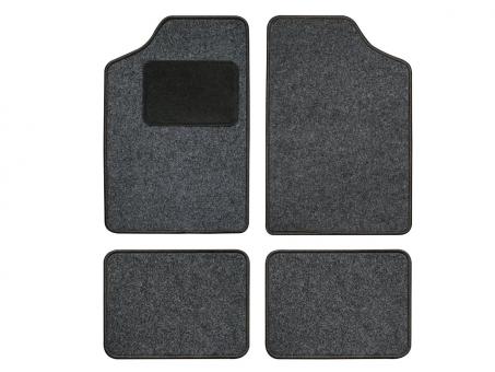 EUFAB Autoteppich-Set anthrazit/schwarz 