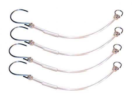 TFA Sicherungshaken, 4 Stck., 260mm Silikonband 
