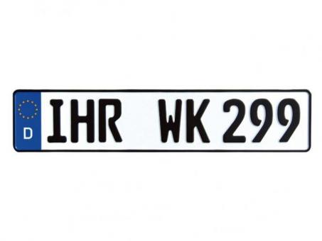 KFZ Kennzeichen für  träger, Schilder, Parkplätze 