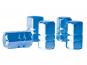 Eufab Ventilkappen 5-teilig, 6-Kant-Design Blau