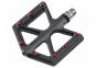 absolut Pedale D213 Plattformpedale Carbon-Fiber - schwarz/rot Fahrradpedale