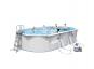Bestway Hydrium Stahlwand Pool Set, oval, 610x360x120 cm