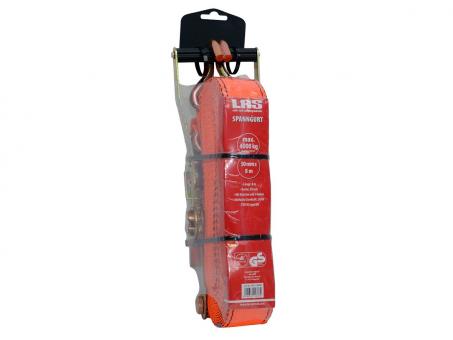 LAS Spanngurt mit Ratsche 6 m x 38mm 4000kg 