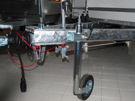LAS Stützrad mit Kurbel, Vollgummirad 