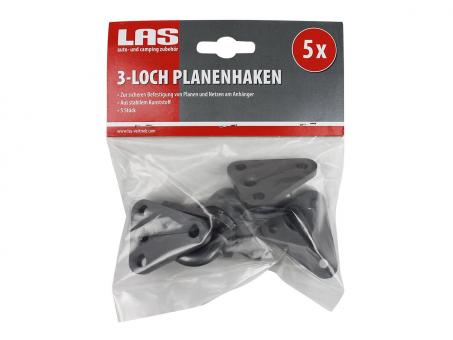 LAS 3-Loch Planenhaken Kunststoff 