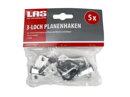 LAS 3-Loch Planenhaken verzinkt 