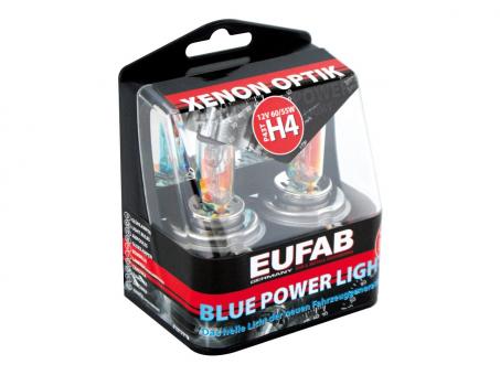 Eufab Halogen-Autolampe Blue Power Light H4 