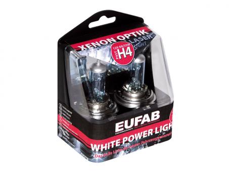 EUFAB "White Power Light" 12V 60/55W P43T H4, 2 Stck. 
