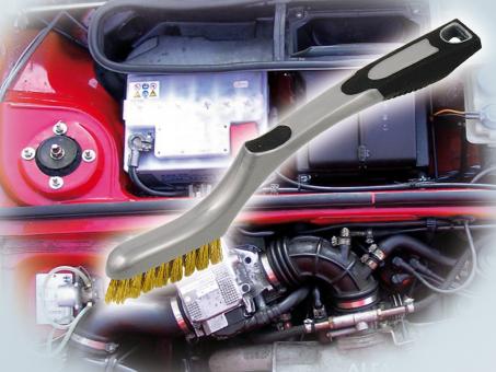 APA Autobatterie- und Bremssattelbürste Silver Slim 