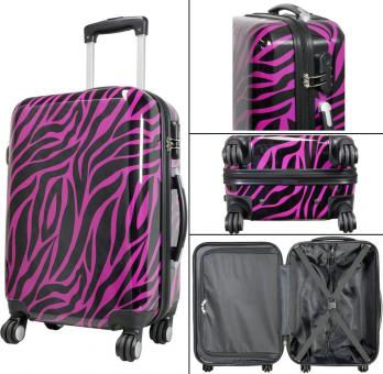 Die Koffermarke Polycarbonat-Kofferset 3-teilig Zebra pink 