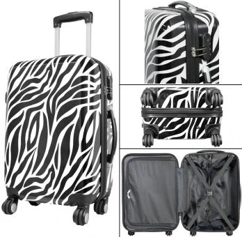 Die Koffermarke Polycarbonat-Kofferset 3-teilig Zebra weiß 