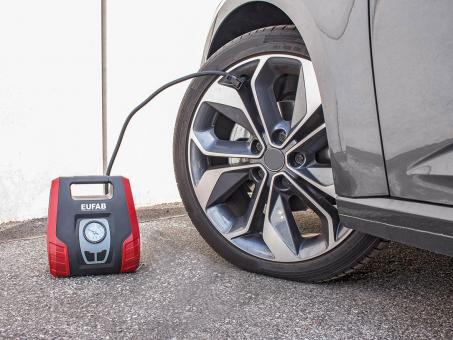 EUFAB Dual Power Kompressor mit 12V und 230V Anschluss 