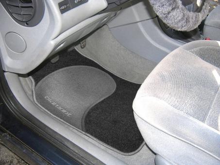 Eufab Autoteppich-Set Diamant schwarz-grau 