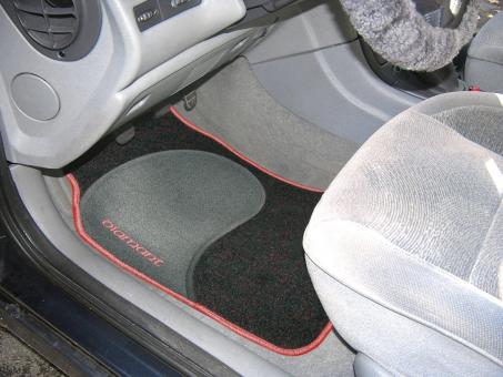 Eufab Autoteppich-Set Diamant schwarz-rot 