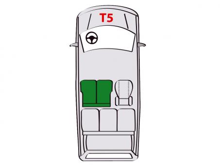 Eufab Schonbezug- für VW T5 4-teilig Doppelkabine 