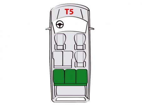 Eufab Schonbezug- für VW T5 5-teilig 3er Sitzbank 