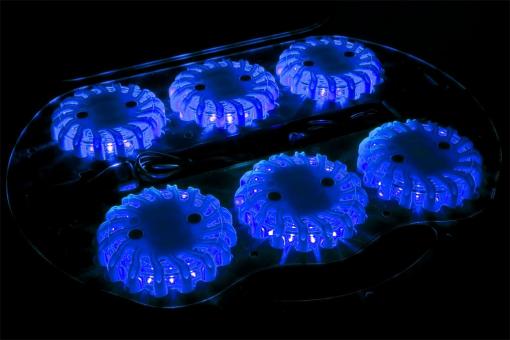 Led Notfallleuchte 6Tlg Blau Leuchtmittel 