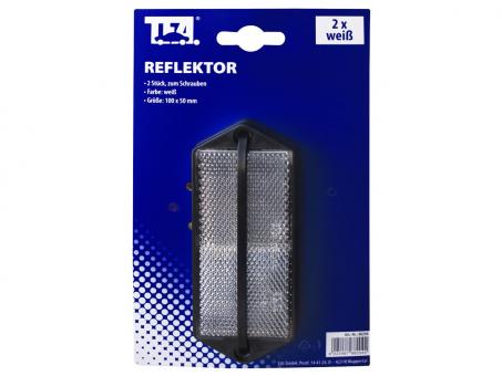 TFA Reflektor, weiß, viereckig, 2 Stck. 103x40mm 