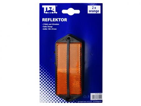 TFA Reflektor, orange, viereckig, 2 Stck. 103x40mm 